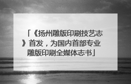 《扬州雕版印刷技艺志》首发，为国内首部专业雕版印刷全媒体志书