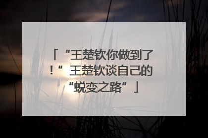 “王楚钦你做到了！”王楚钦谈自己的“蜕变之路”