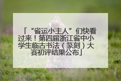 “省运小主人”们快看过来！第四届浙江省中小学生临古书法（篆刻）大赛初评结果公布