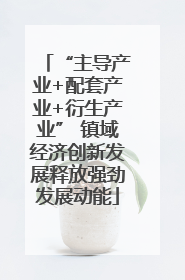 “主导产业+配套产业+衍生产业” 镇域经济创新发展释放强劲发展动能