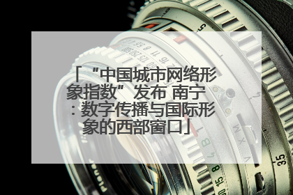 “中国城市网络形象指数”发布 南宁：数字传播与国际形象的西部窗口