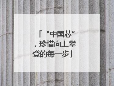 “中国芯”，珍惜向上攀登的每一步