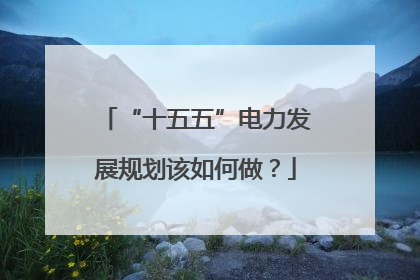 “十五五”电力发展规划该如何做？