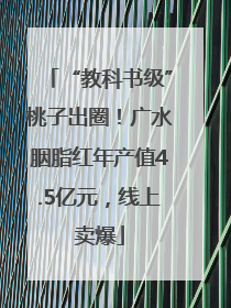 “教科书级”桃子出圈！广水胭脂红年产值4.5亿元，线上卖爆