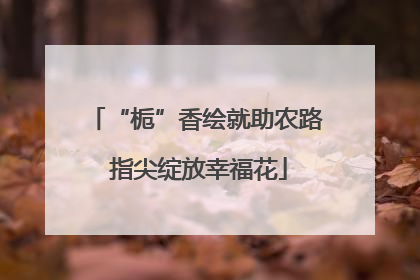“栀”香绘就助农路 指尖绽放幸福花