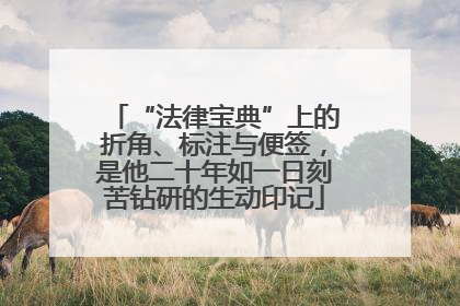 “法律宝典”上的折角、标注与便签，是他二十年如一日刻苦钻研的生动印记