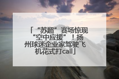 “苏超”赛场惊现 “空中应援”！扬州球迷企业家驾驶飞机花式打call