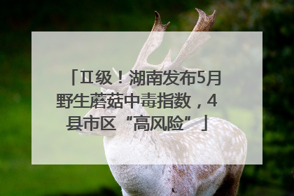 Ⅱ级！湖南发布5月野生蘑菇中毒指数，4县市区“高风险”