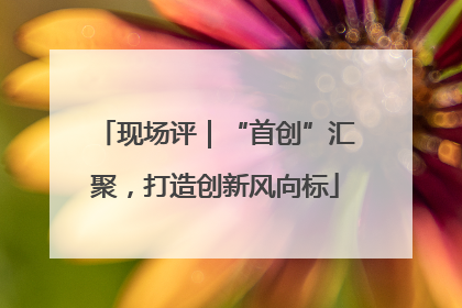 现场评｜“首创”汇聚，打造创新风向标