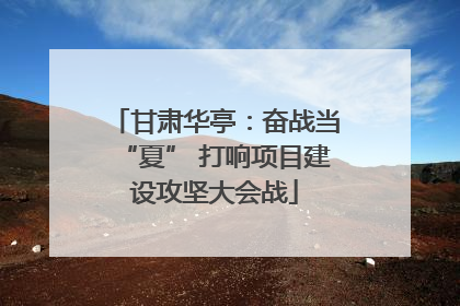 甘肃华亭：奋战当“夏” 打响项目建设攻坚大会战
