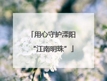 用心守护溧阳“江南明珠”