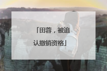 田蓉，被追认撤销资格