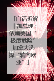 白话拆解丨加总理：依赖美国“极度危险” 加拿大选择“转向欧亚”