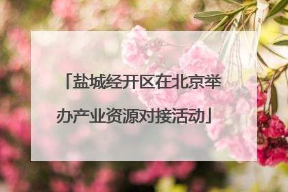 盐城经开区在北京举办产业资源对接活动