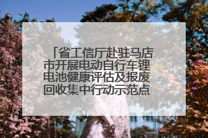 省工信厅赴驻马店市开展电动自行车锂电池健康评估及报废回收集中行动示范点建设调研指导