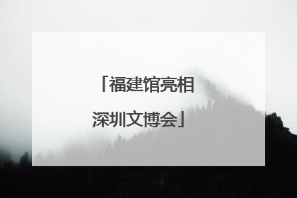 福建馆亮相深圳文博会