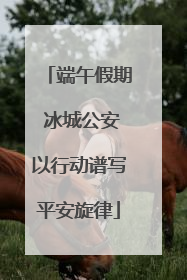 端午假期 冰城公安以行动谱写平安旋律