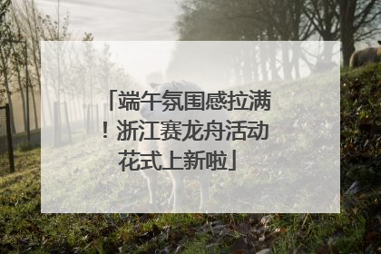 端午氛围感拉满！浙江赛龙舟活动花式上新啦