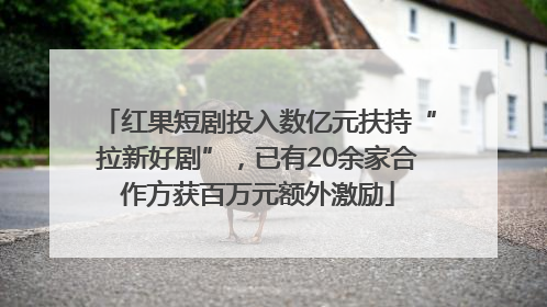 红果短剧投入数亿元扶持“拉新好剧”，已有20余家合作方获百万元额外激励