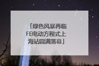 绿色风暴再临 FE电动方程式上海站圆满落幕
