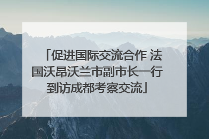 促进国际交流合作 法国沃昂沃兰市副市长一行到访成都考察交流