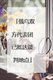 俄乌双方代表团已抵达谈判地点