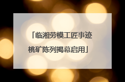 临湘劳模工匠事迹桃矿陈列揭幕启用