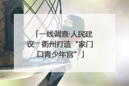 一线调查·人民建议：衢州打造“家门口青少年宫”