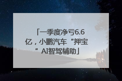 一季度净亏6.6亿，小鹏汽车“押宝”AI智驾辅助