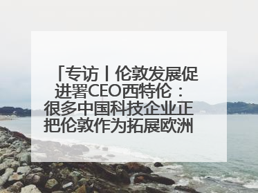 专访丨伦敦发展促进署CEO西特伦：很多中国科技企业正把伦敦作为拓展欧洲市场的门户