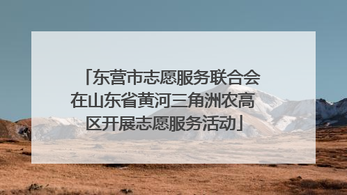 东营市志愿服务联合会在山东省黄河三角洲农高区开展志愿服务活动