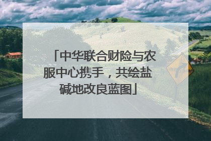 中华联合财险与农服中心携手，共绘盐碱地改良蓝图