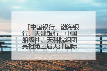 中国银行、渤海银行、天津银行、中国船级社、天科院组团亮相第三届天津国际航运展 输出航运服务“中国方案”
