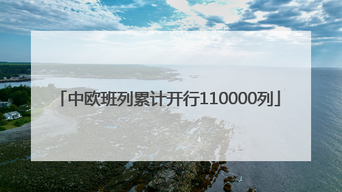 中欧班列累计开行110000列