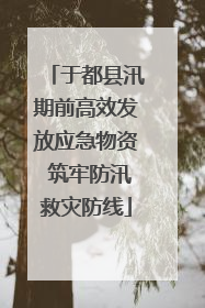 于都县汛期前高效发放应急物资 筑牢防汛救灾防线