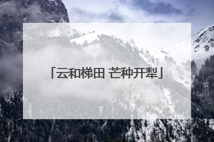 云和梯田 芒种开犁