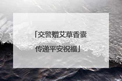 交警赠艾草香囊 传递平安祝福