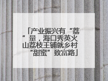 产业振兴有“荔”量，海口秀英火山荔枝王铺就乡村“甜蜜”致富路