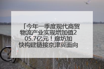今年一季度现代商贸物流产业实现增加值205.7亿元！廊坊加快构建链接京津冀面向全世界的物流通道
