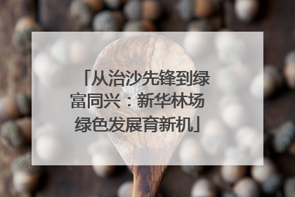 从治沙先锋到绿富同兴：新华林场绿色发展育新机
