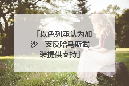 以色列承认为加沙一支反哈马斯武装提供支持