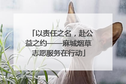 以责任之名，赴公益之约——麻城烟草志愿服务在行动
