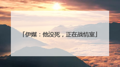 伊媒：他没死，正在战情室