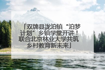 双牌县泷泊镇“泊梦计划”乡镇学堂开讲！联合北京林业大学共筑乡村教育新未来