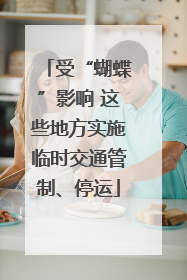 受“蝴蝶”影响 这些地方实施临时交通管制、停运