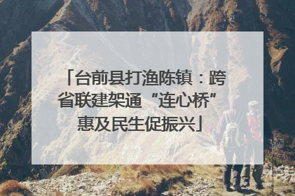 台前县打渔陈镇：跨省联建架通“连心桥” 惠及民生促振兴
