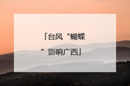 台风“蝴蝶”影响广西