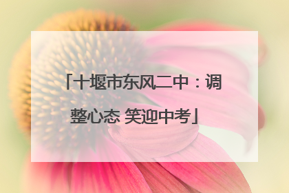 十堰市东风二中:调整心态 笑迎中考