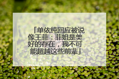 单依纯回应被说像王菲：菲姐是美好的存在，我不可能超越这些前辈