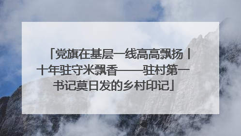 党旗在基层一线高高飘扬丨十年驻守米飘香——驻村第一书记莫日发的乡村印记